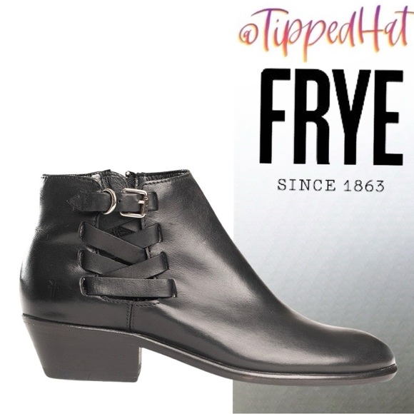 NWOB $299 Frye Carson Belted Leather Bootie Size 6 - Picture 1 of 12